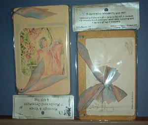 Christmas decoration - Mini Board Ornament & Gift Tag - Moonlight & Roses.