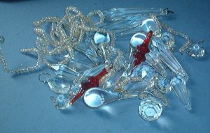 Christmas decoration - Beautiful class ornaments - 25 each, 1/2 - 2  inches long