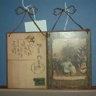Christmas decoration - tags and/or ornaments - vintage children at Christmas - 4X3 in.