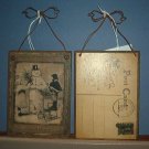 Christmas decoration - tags and/or ornaments - 4 X 3 in vintage postcard - snowman