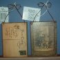 Christmas decoration - tags and/or ornaments - 4 X 3 in vintage postcard - boy with tree
