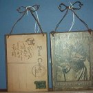 Christmas decoration - tags and/or ornaments - 4 X 3 in vintage - old time santa