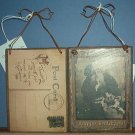 Christmas decoration - tags and/or ornaments - 4 X 3 in vintage - old time santa