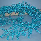 Christmas decoration - Beaded strand of aqua glass beads - 70" long and 4" wide.  Very Pretty