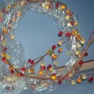 Christmas decoration - Beaded strand of beige glass beads - 60" long and 4" wide.  Very Pretty