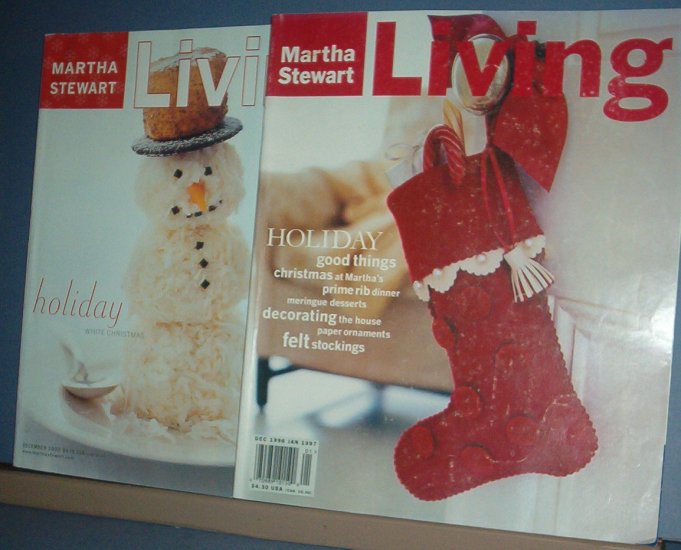 Magazine - Martha Stewart Living - Christmas - 85 & 45 December 2000 and 1997