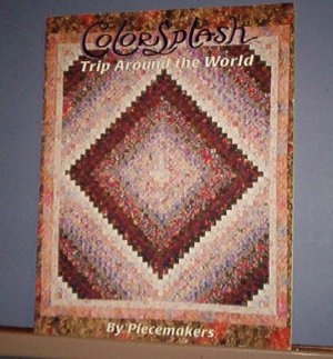 Quilting - Color Splash Trip Around the World - 3 large and 4 small quilts.