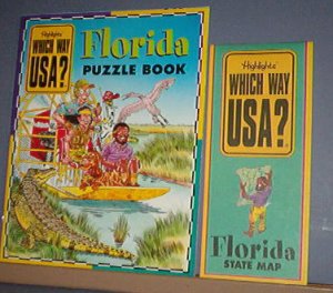Highlights - which Way USA? - Florida Puzzle Book and Map - Excellent