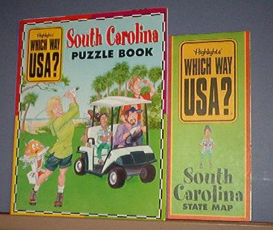 Highlights - which Way USA? - South Carolina Puzzle Book and Map - Excellent