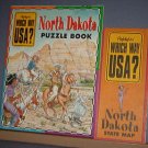 Highlights - Which Way USA? - North Dakota Puzzle Book and Map - Excellent