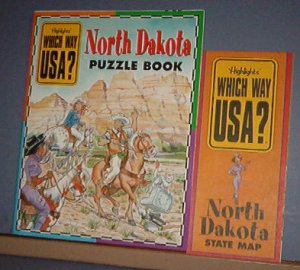Highlights - Which Way USA? - North Dakota Puzzle Book and Map - Excellent