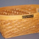 Basket - Harry & David with handles - 5.5X8X12" - Removable Brass Plate - Very Strong and Handsome