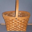 Basket - Gathering w/plastic liner - movable handle - heart design - 12X12X7.5"  Sweet