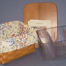 Basket - Longeberger Card Index - 7X5.5X4" with liner and protector.  Very Nice