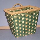 Basket - Wall - Green and Beige - 5X7.5X5.5X7"  - Very sturdy.