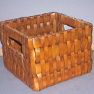 Basket - Square sturdy weave - 5 X 5 X 4 inches with handle holes.  Very Strong and even.
