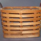 Basket -  Open sides with solid bottom - leather handles - 8X8X12 - Very Nice.