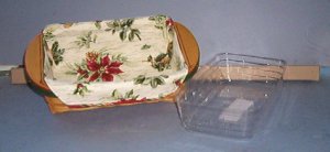 Basket - small Holliday Helper - 8 X 5 X 2" w/ liner & protector...Christmas ..Longaberger..Sweet