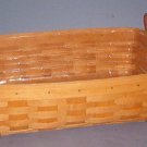 Basket - Large Bread - 13X8X4" with liner (repaired) and leather handles.  Nice. Longaberger