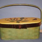 Basket - Purse - Lined - key ring to match - 9.5X 4  X 4" Hand made.  Very Sweet