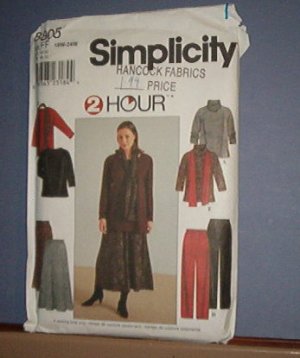 Sewing Pattern 8805 Simiplicity Suit, skirt, pants and top size 18-24