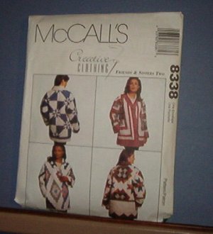 Sewing Pattern 8338 McCall's  Size 6 - 26 Misses quilted jackets. Very nice and Very warm