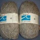 Yarn - 5 oz two skeens medium gray 100% wool - Great for socks !