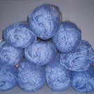 Yarn - 9.5 skeens (3.5 oz each) Medium Blue Gjestal Natural Spun No l  Beautiful