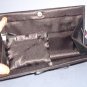 Purse - Black mat satin - 8.75X4.75X1" - small matching coil purse - Bow decoration