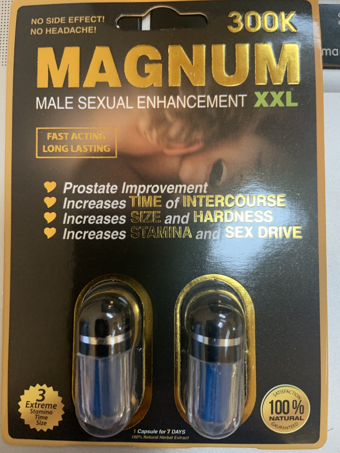 MAGNUM 300K MALE ENHANCEMENT 12 PILLS 100% SATISFACTION FREE SHIPPING