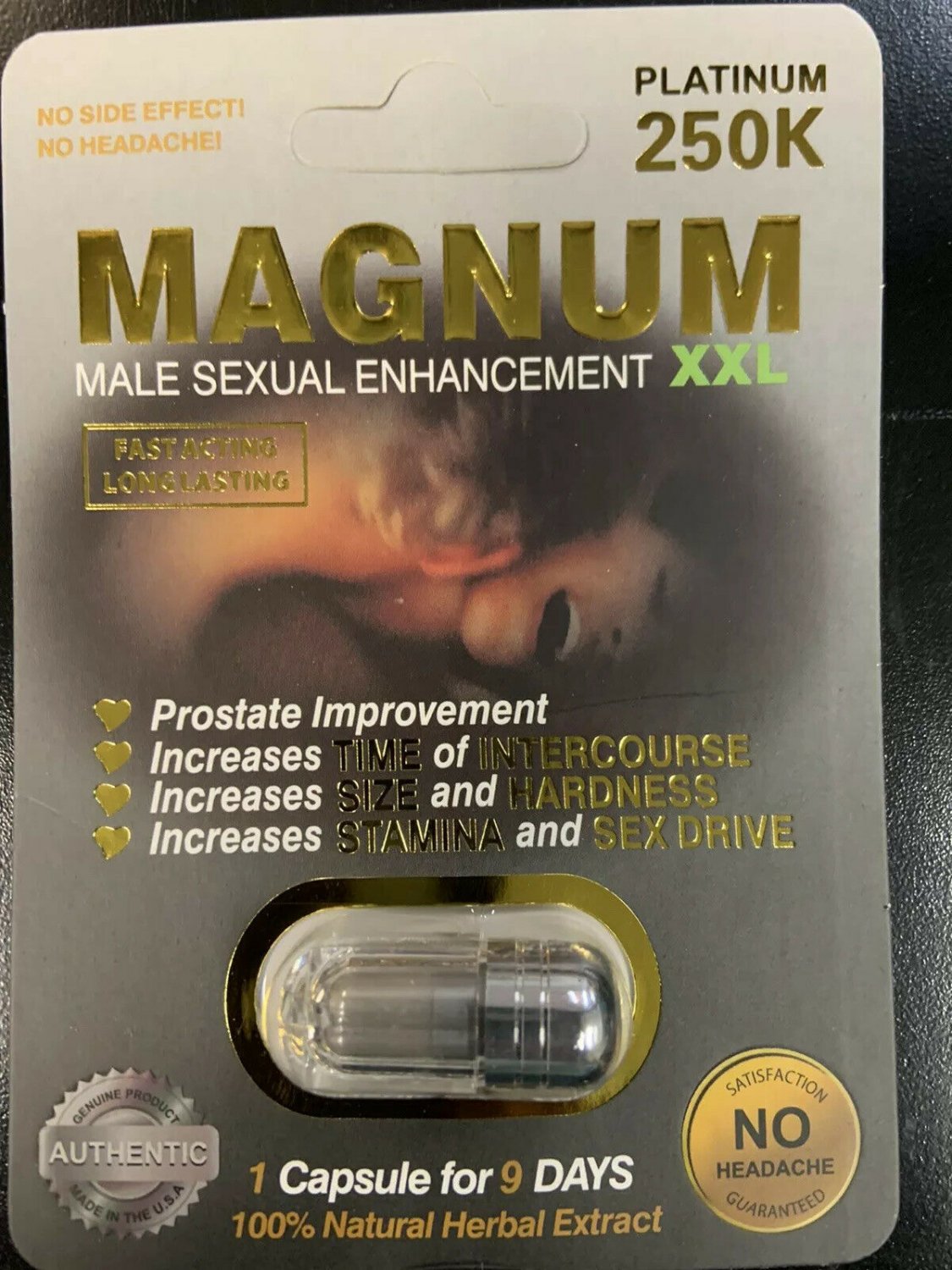 Magnum Platinum 250k Silver Male Enhancements Sexual Pills 5 Pack 2127