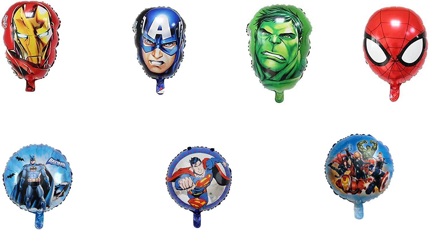 7pcs 18 inch foil Balloons Super Heroes Birthday Party Decorations.