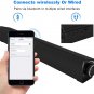 Portable 17-Inch Wired & Wireless Bluetooth Stereo TV Soundbar