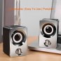 AUX Mini Computer Speakers USB Powered Wired 1 Pair Bass Stereo Speakers
