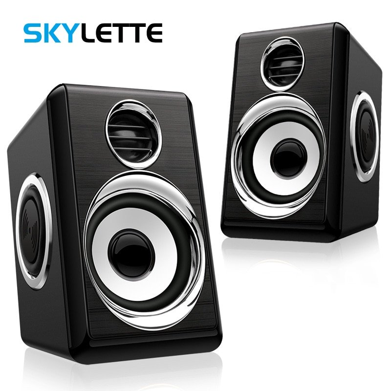 AUX Mini Computer Speakers USB Powered Pair Bass Stereo Speakers