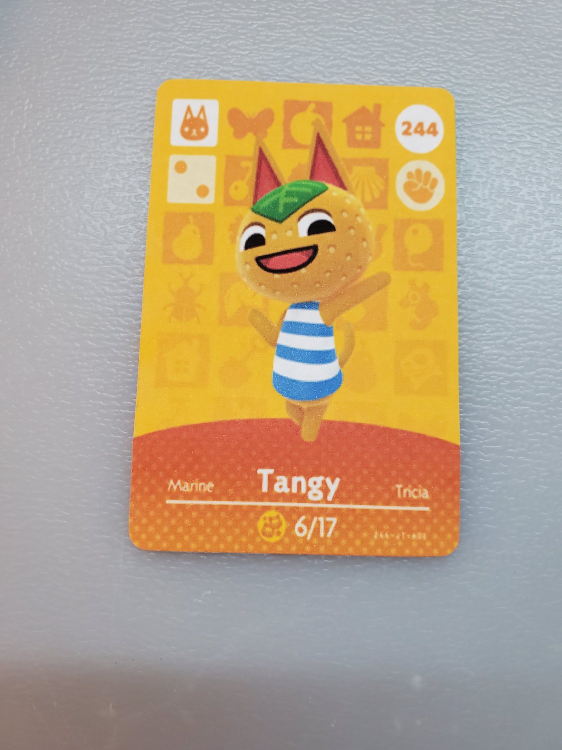 244 Tangy Amiibo Card for Animal Crossing FAN made