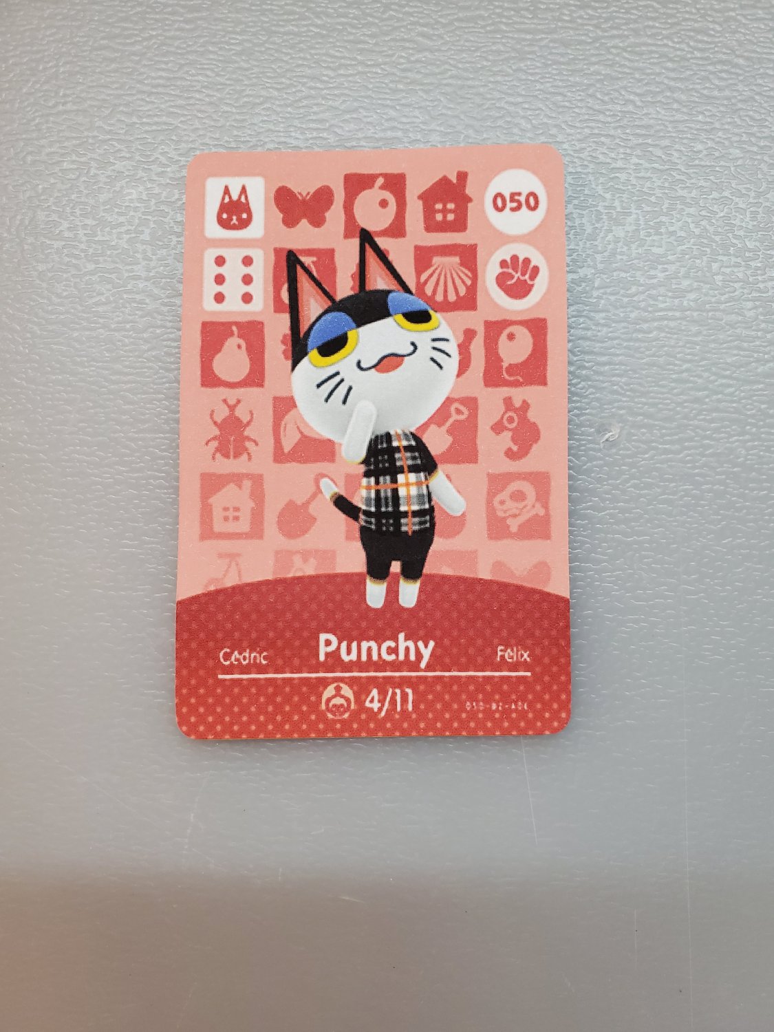 050 Punchy Amiibo Card for Animal Crossing FAN made