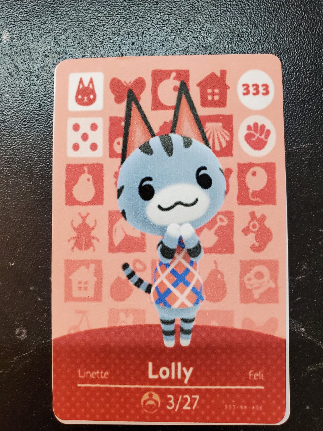 333 Lolly Amiibo Card for Animal Crossing FAN made