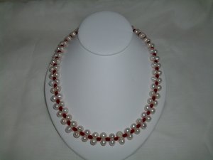 Pearl Ruby Necklace set RB796