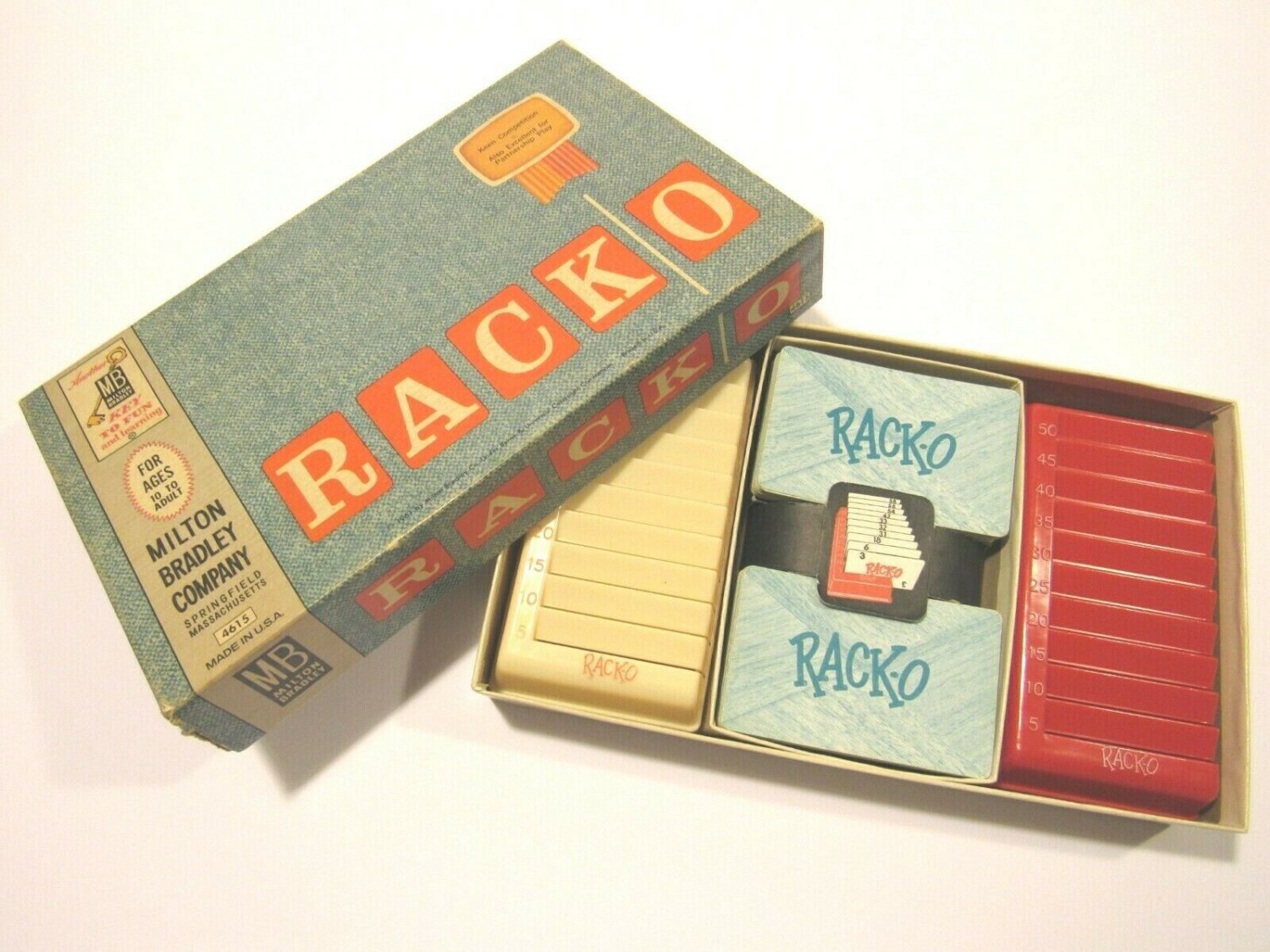 VINTAGE Racko Card Game 1961 Milton Bradley 4615 USA Made FREE SHIPPING