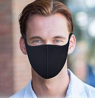 2 Black Face Masks