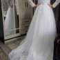 Custom Floral Lace Applique/Tulle A Line Wedding Gown All Sizes