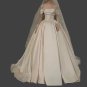 Custom Embroidered Satin Ball Wedding Gown All Sizes