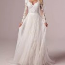 Custom Bohemian Lace/Tulle Sheath Wedding Gown All Sizes