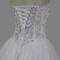 Custom Bling Rhinestone Lace/Sparkle Tulle Ball Wedding Gown All Sizes