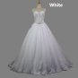 Custom Bling Rhinestone Lace/Sparkle Tulle Ball Wedding Gown All Sizes