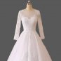 Custom Vintage Sequin Lace/Tulle A Line Wedding Gown All Sizes