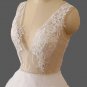 Custom Lace Applique Vine Tulle Sexy A Line Wedding Gown All Sizes