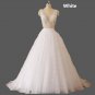 Custom Lace Applique Vine Tulle Sexy A Line Wedding Gown All Sizes