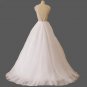 Custom Lace Applique Vine Tulle Sexy A Line Wedding Gown All Sizes